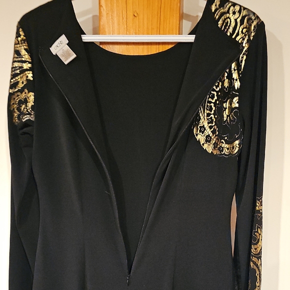 Caché Black Dress with Gold Patterns - Picture 8 of 8
